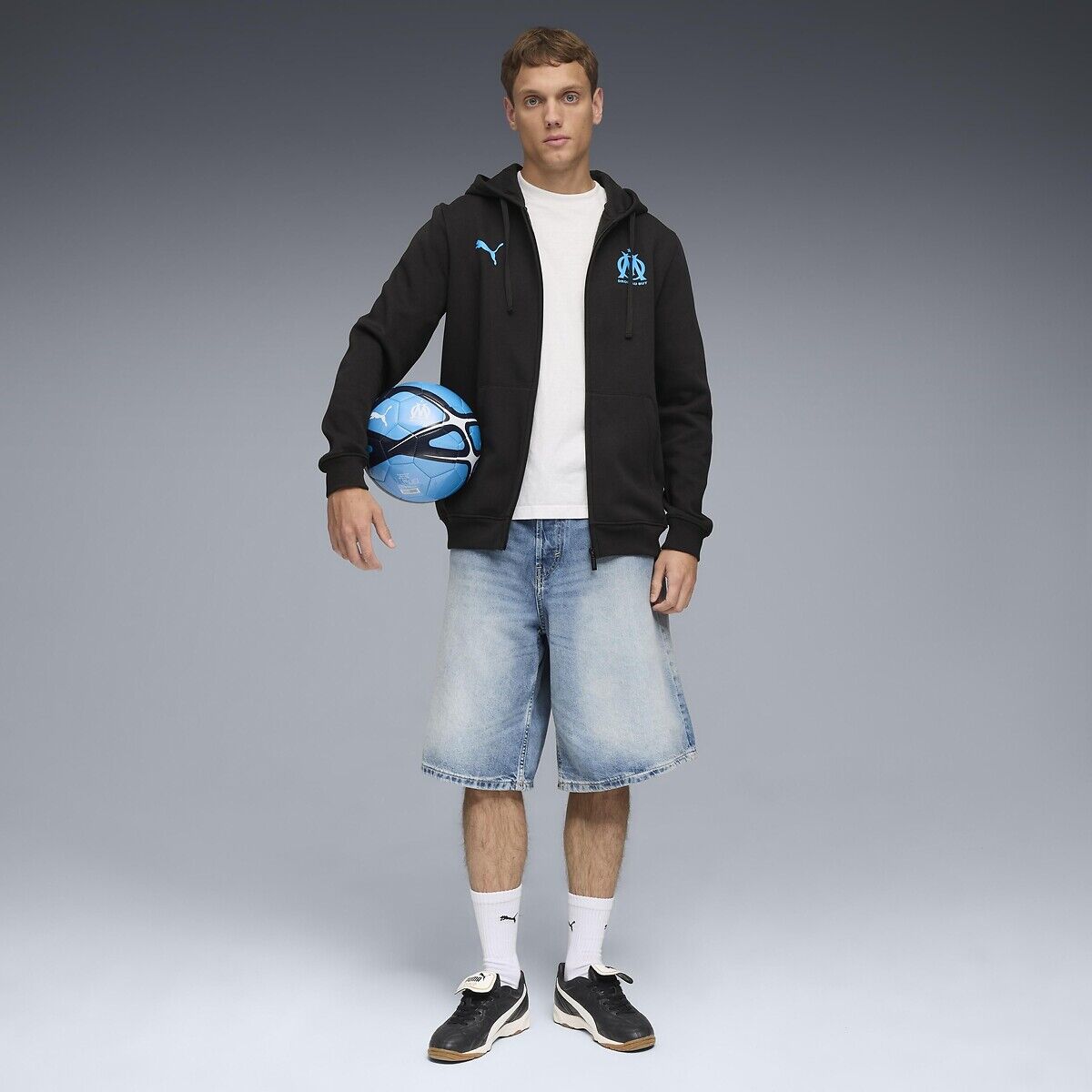 PUMA Sweat à capuche de football Olympique de Marseille