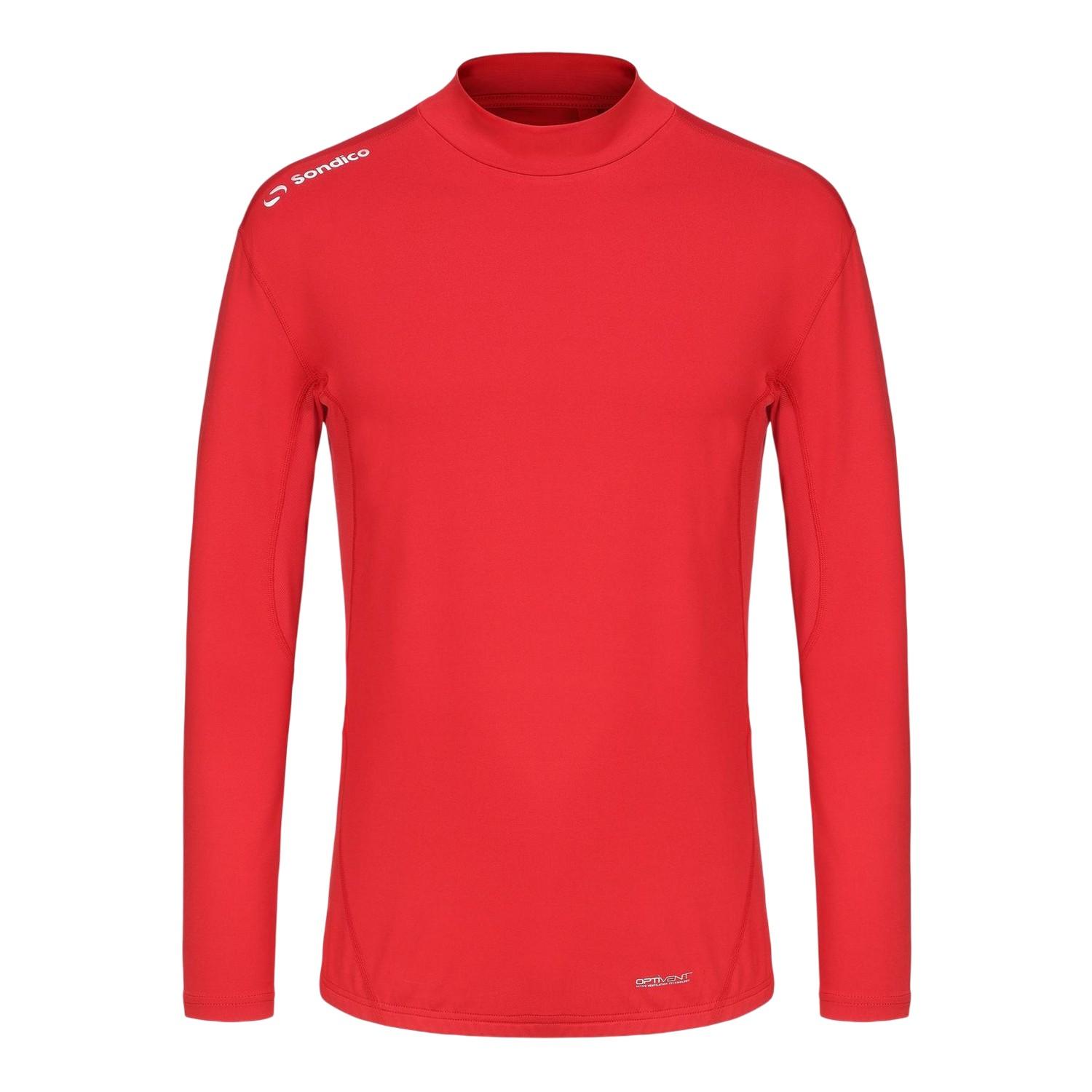 Sondico Heren-basislaagshirt met hoge kraag (Rood)