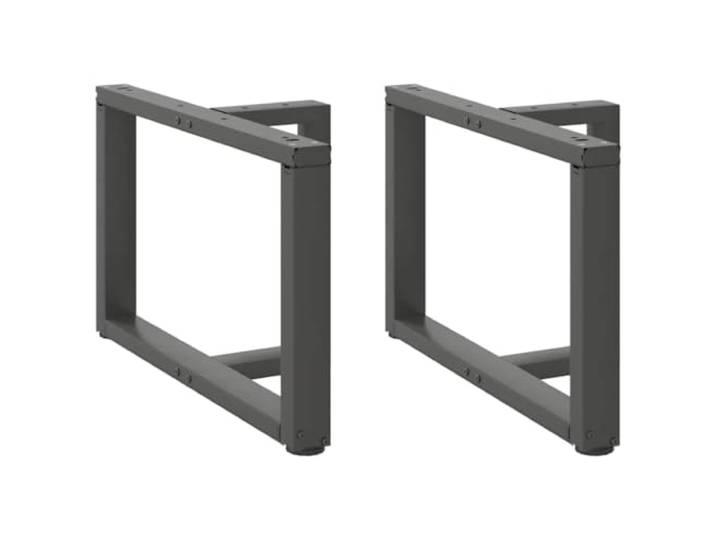 HGDFWRQW Couchtischbeine T-Form 2er Set Metall Tischkufen Anthrazit Ideal für eigene Wohnzimmertische mit stabiler T-Form, Bodenausgleichsschrauben und Montagezubehör für unebene Böden.