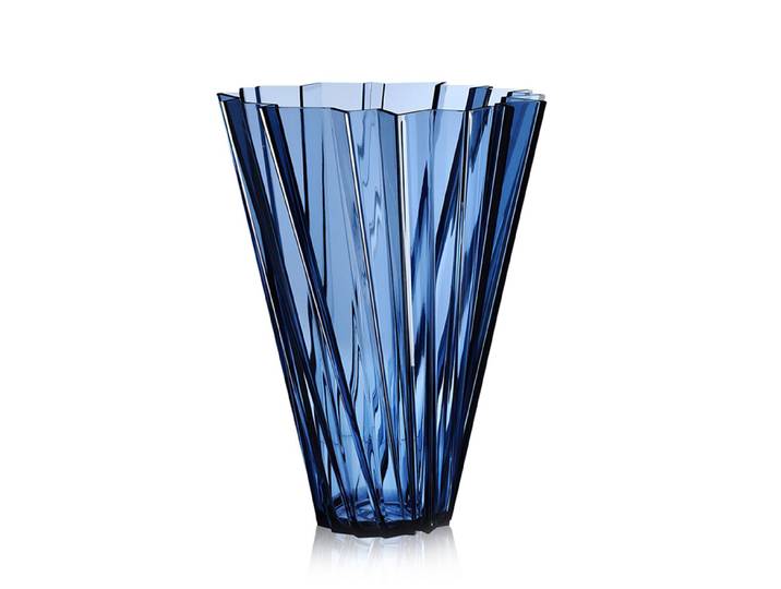 KARTELL vase SHANGHAI (Bleu - PMMA transparent)