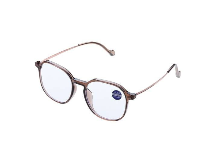 Lunettes de lecture à monture cerclée 300d (Thé transparent) [Style classique] Lunettes de lecture unisexes, simples et durables, indispensables pour le bureau et la maison