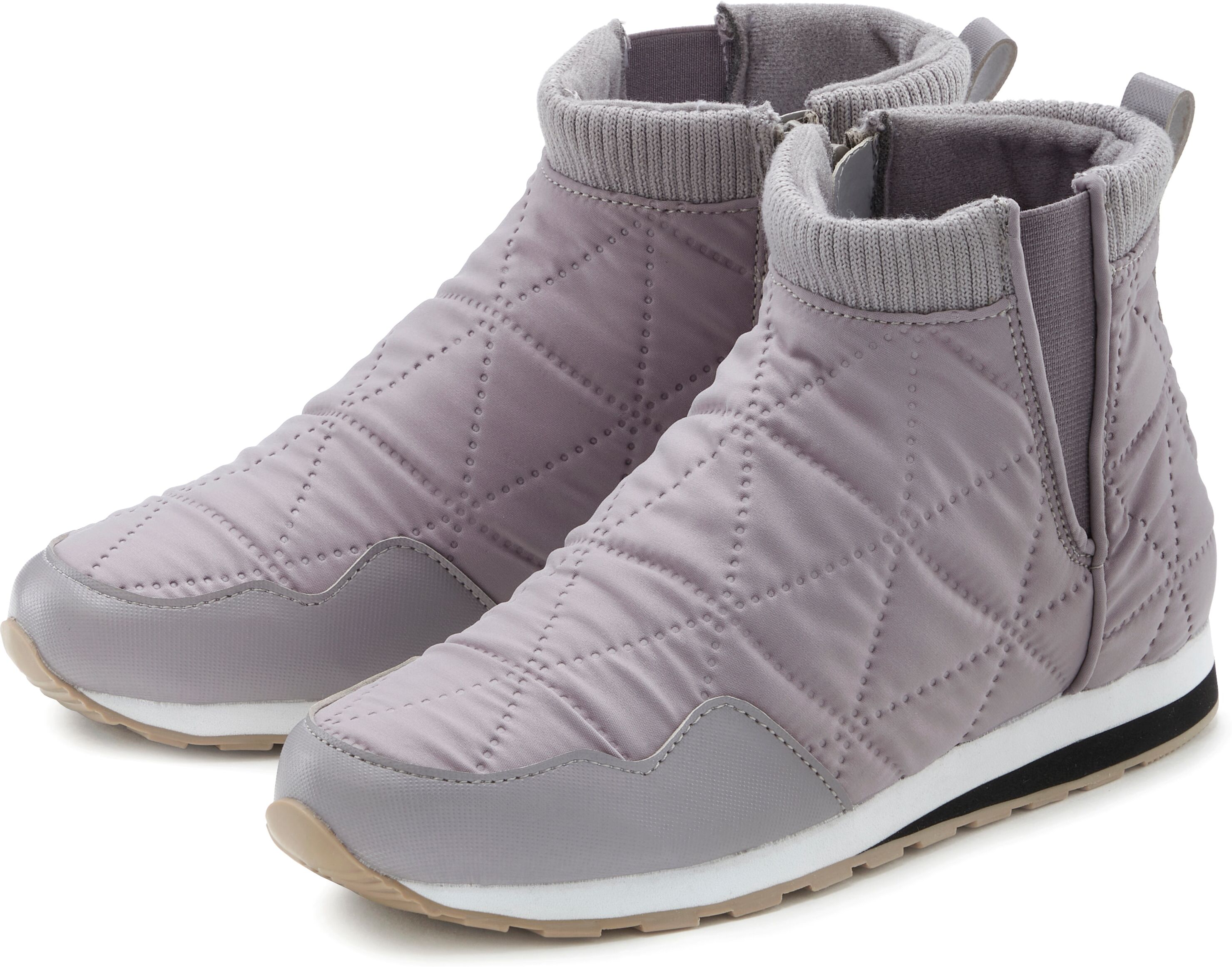 Winterstiefelette VIVANCE "Ankle Stiefelette, Outdoor Boots, Sneaker", Damen, Gr. 41, Textil, grau, Obermaterial: 50% Lederimitat, 50% Nylon. Decksohle: 100% Textilmaterial. Futter: 100% Textilmaterial. Laufsohle: 100% Synthetik, unifarben, Schuhe Winters