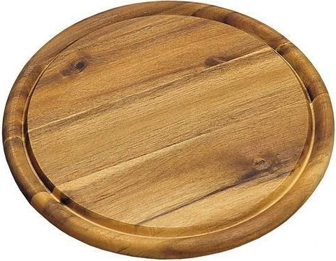 Kesper Rundes Schneidebrett aus Akazienholz, Durchmesser 25 cm