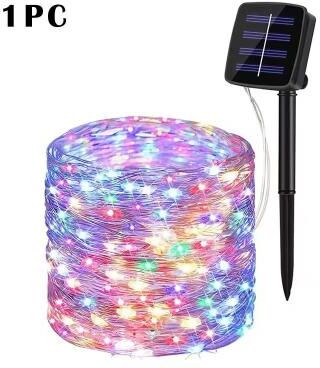 Inspired Living SolarGlow Pro Outdoor LED String Lights Waterproof Garden Fairy Lights For Patio, Party & Christmas multicolor 52m 500led