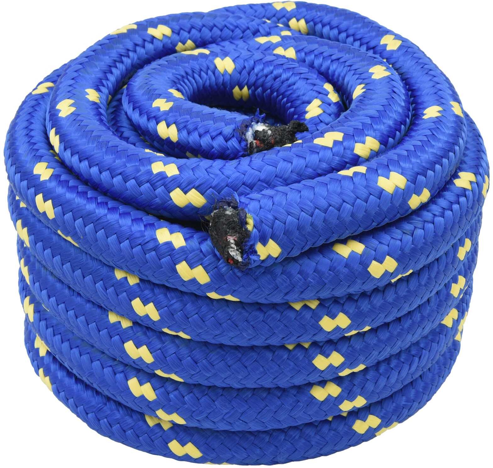 vidaXL Corde de bateau 4 mm 25 m Bleu