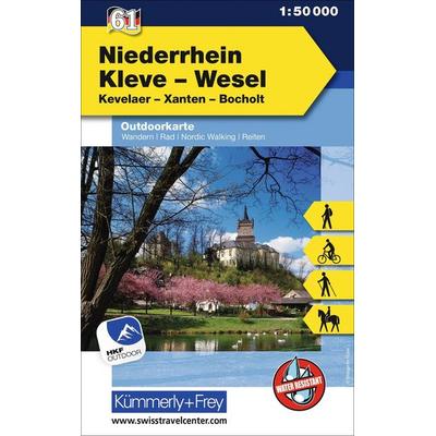 Kümmerly+Frey Outdoorkarte Deutschland 61 Niederrhein, Kleve, Wesel 1:50.000, Sonstige von , Kümmerly+Frey, 978-3-259-02566-6