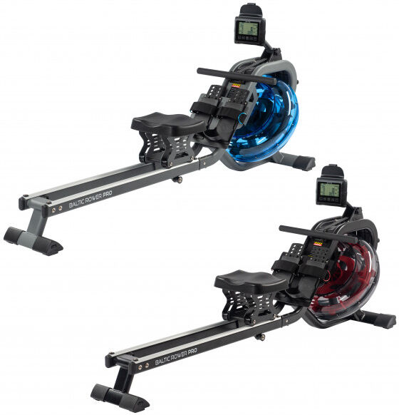 cardiostrong Baltic Rower Pro Rudergerät blauer Tank, grauer Rahmen