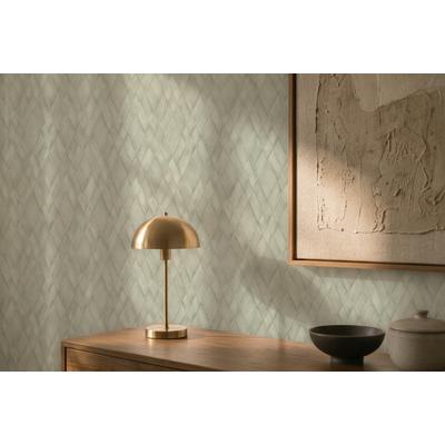 Vliestapete LIVING WALLS "Cosiness Geflecht – Vorgeleimte 3D Vliestapete mit Rauten", beige (grün), B:0,53m H:0m L:10,05m, Vinyl, Vlies, Tapeten, Plastisches Rautenmuster in moderner Geflechtoptik
