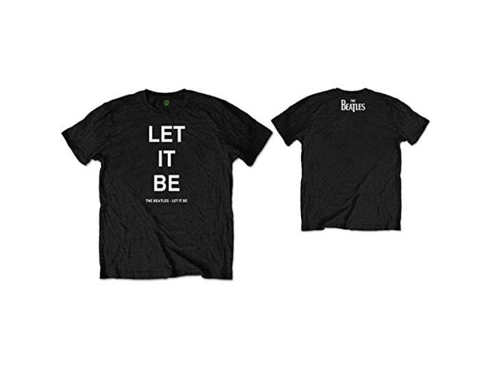 T-Shirt # M Black Unisex # Let It Be