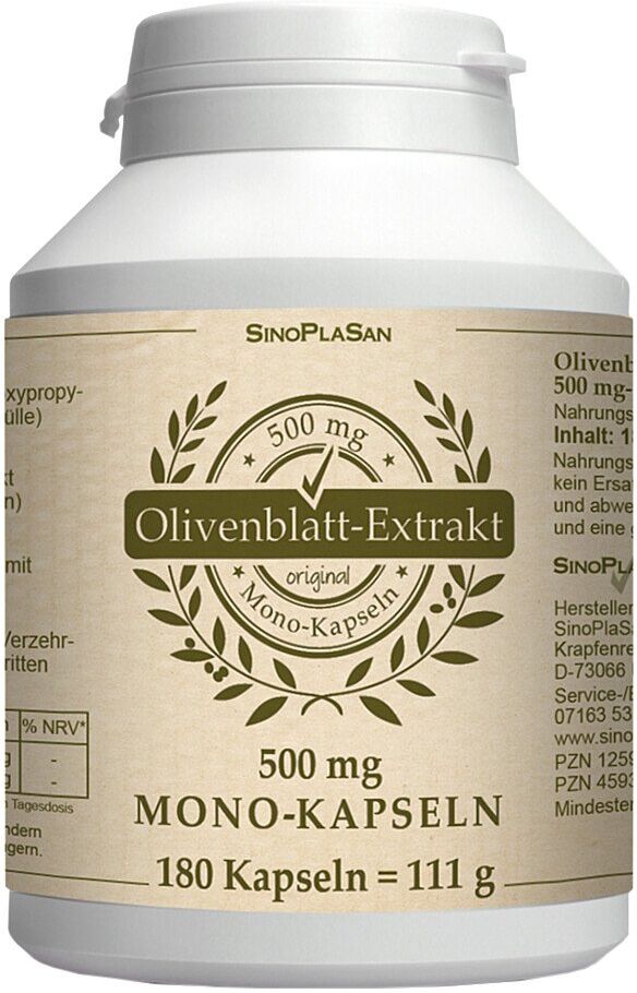 Olivenblatt-extrakt 500 mg Mono-kapseln