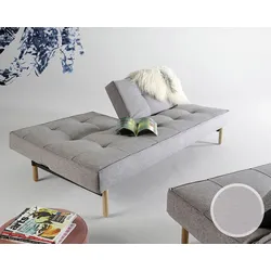 Innovation »Splitback« Klappsofa Chrom/Matt Schwarz / 318 Cordufine Beige