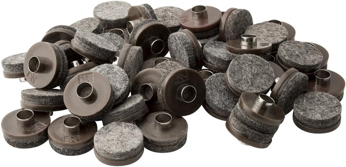 Viltjes voor Meubels - Beschermpads voor Vloeren - 48 Stuks - Bruin