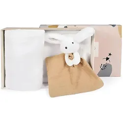Doudou et Compagnie, Schmusetuch, Happy Wild Decke & Schmusetuch,weiss (MQ2)** (100 x 70 cm)