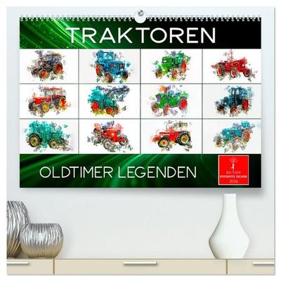 Traktoren Oldtimer Legenden (hochwertiger Premium Wandkalender 2026 DIN A2 quer), Kunstdruck in Hochglanz