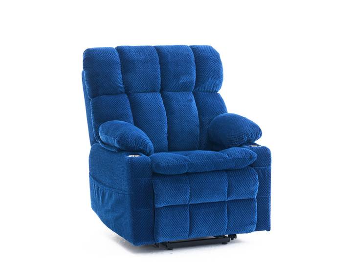 Fauteuil Tv Électrique Réglable Avec Deux Moteurs Et Assistance De Levage Pour Le Salon\, Fauteuil De Lecture\, Fauteuil Lounge Inclinable\, Canapé Une Place Multifonctionnel (bleu)