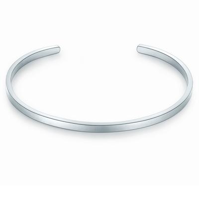 Armspange TRUE REBELS "TR17", silber, Armbänder, Herren, Edelstahl, Armspange, aus Edelstahl