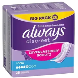 Always Discreet Inkontinenzeinlagen »Discreet + Long« 26 Stück