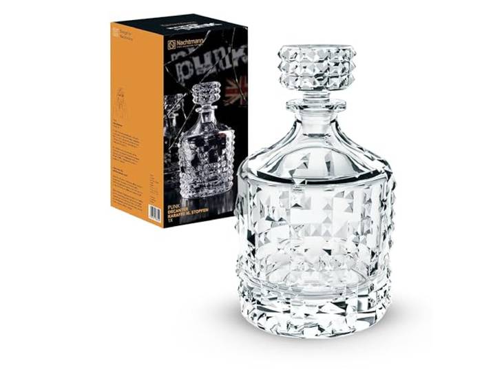 Nachtmann Whisky-Dekanter, Whiskyflasche, Kristallglas, 0,75 L, Punk, 99505 Whiskyflasche, Kristallglas