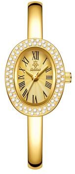 Fusion Finds Women's Bracelet Watch Gold Ladies Quartz Watch With Rhinestone Luxury Design golden Golden Face