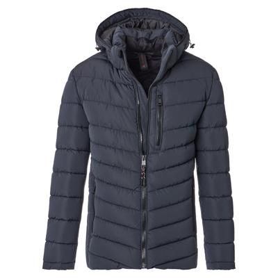 Steppjacke CASAMODA, Herren, Gr. XL, blau, Steppware, Obermaterial: 100% Polyester, unifarben, regular fit hüftbedeckend, Rundhals, abgesteppte Kante, Jacken Steppjacke, Winterjacke mit Kapuze