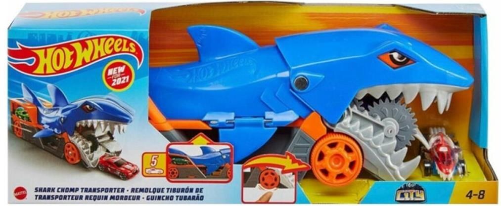 Mattel Hot WheelsCity: Shark Chomp Transporter Playset (GVG36)