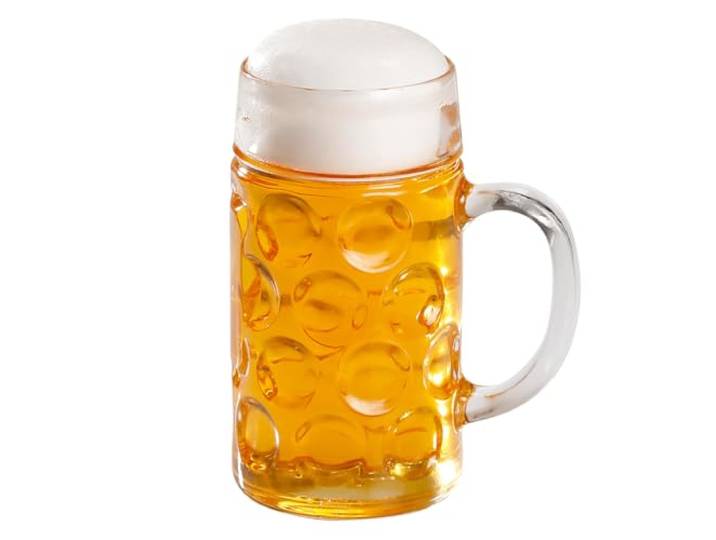 Deco Woerner Deko Maßkrug 1 Liter 9,5 x 20 cm Dekorationsbedarf Naturgetreue Lebensmittel Attrappe - Künstlicher Maßkrug - Food Dummy Kunststoff Maßkrug - Dekoration