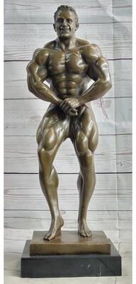 Bronzhaus Lou Ferrigno Tribute Hulk Muscle Man Bronze Sculpture Statue Figure Figurine Art