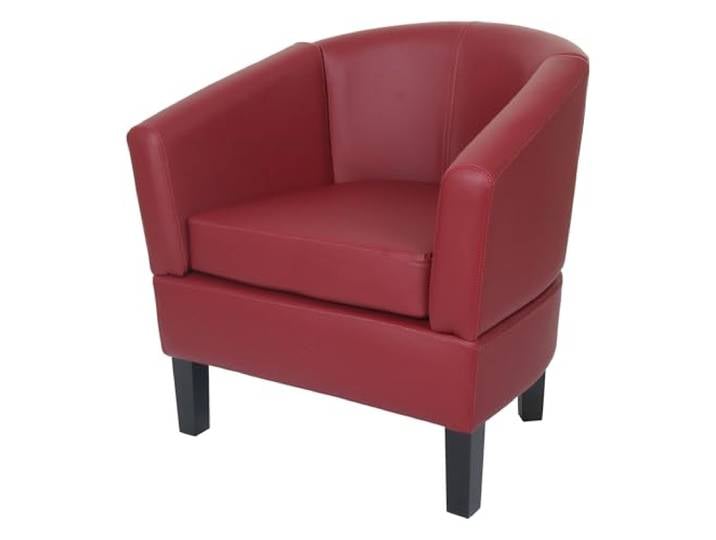 Mendler Lounge-Sessel HWC-O17AM FSC®-Zertifiziert Kunstleder - Bordeaux Sessel, Clubsessel, Cocktailsessel