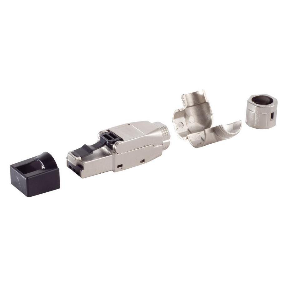 Shiverpeaks -BASIC-S--Netzwerkstecker, cat. 8.1 Tool-less RJ45 Stecker, werkzeuglos, Winkel, STP (STP, CAT8.1, 45.01 m) (BS08-45010)