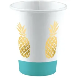8 Becher Ananas Party