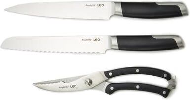 BergHOFF Graphite 3Pc Stainless Steel Forged Cutlery Set, Black