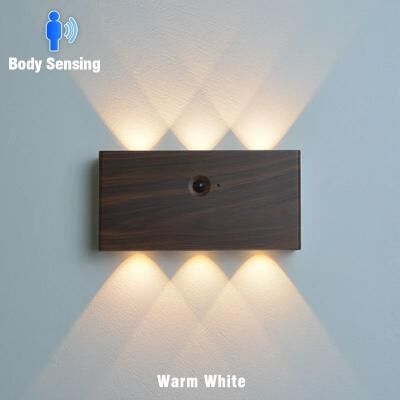Uplift Picks 5200mAh Rechargeable Motion Sensor LED Wall Sconce walnut (3000k)