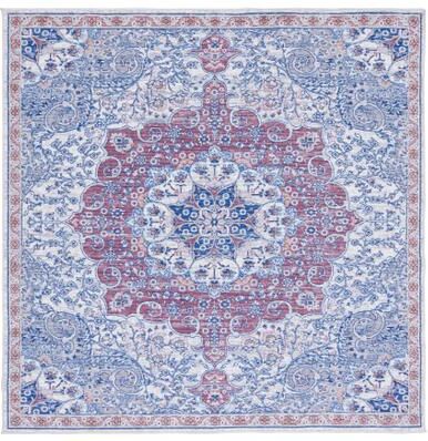 SAFAVIEH Serapi Machine Washable Sayime Medallion Distressed Rug