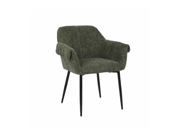 Home Deluxe Esszimmerstuhl CHENO – Grün, Chenille (7er Set) Bequemer Polsterstuhl im modernen Design für Esszimmer & Küche