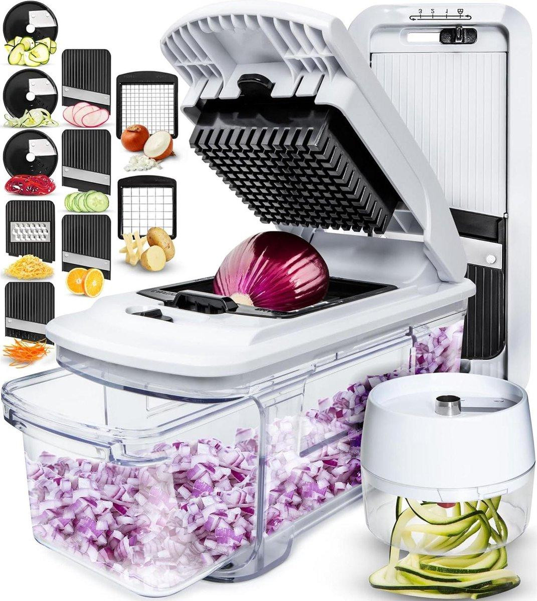 Fullstar Verstelbare Keukenmandoline - Professionele Groentesnijmachine voor Groenten, Aardappelen en Kaas