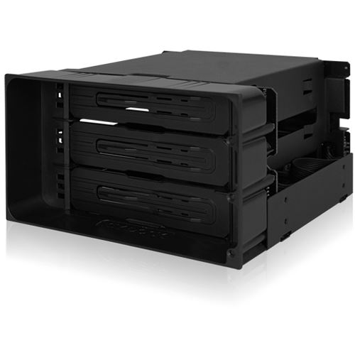 IcyDock 3x3.5" SATA in 2x5.25" bay backplace cage 80mm fan