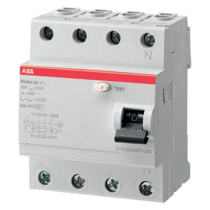 ABB RC CIRCUIT BREAKER FH204 AC-25/0.03 (2CSF204004R1250)