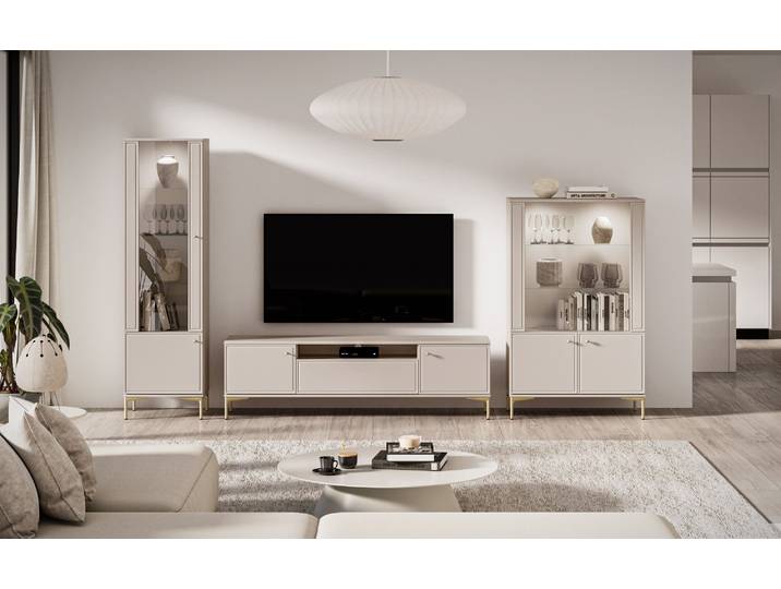 Wohnzimmer-Set Wohnzimmer Set 3-teilig – SANDRO