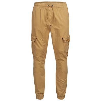 Cargohose ALESSANDRO SALVARINI "ASComfi", Herren, Gr. W31L30, Länge 30, beige, Obermaterial: 98% Baumwolle, 2% Elasthan, Hosen Cargohose, mit Reißverschluss Taschen