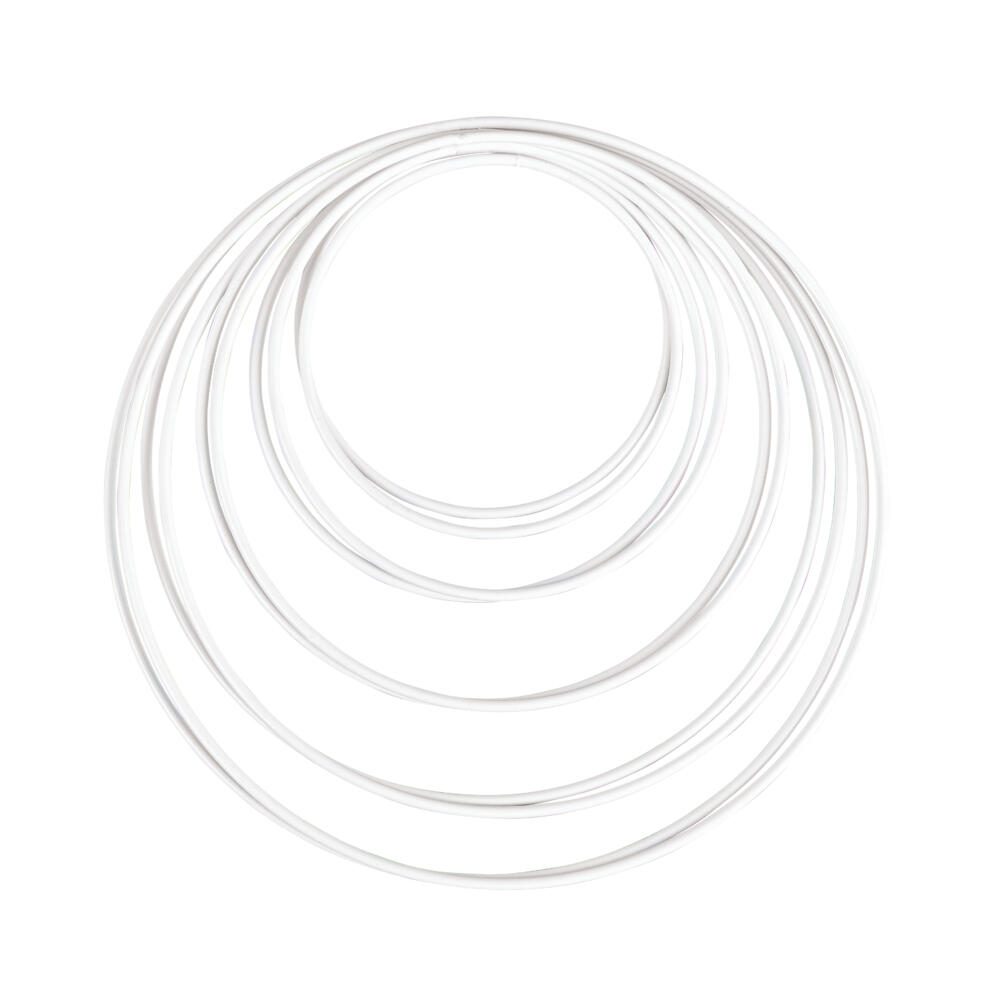 Rayher Metallringe-Set beschichtet weiß 25212102