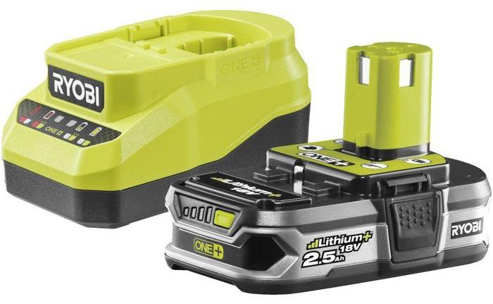 Ryobi RC18120A-125 accu en oplader set, 18V ONE+, Lithium+, 2,5Ah