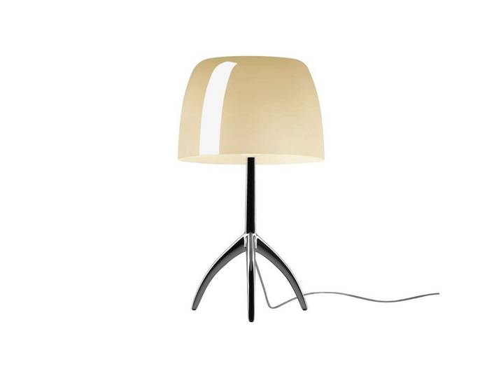 Lampe à poser Lumiere Grande, beige/chrome, 45 cm - Foscarini - Salon / séjour - Aluminium