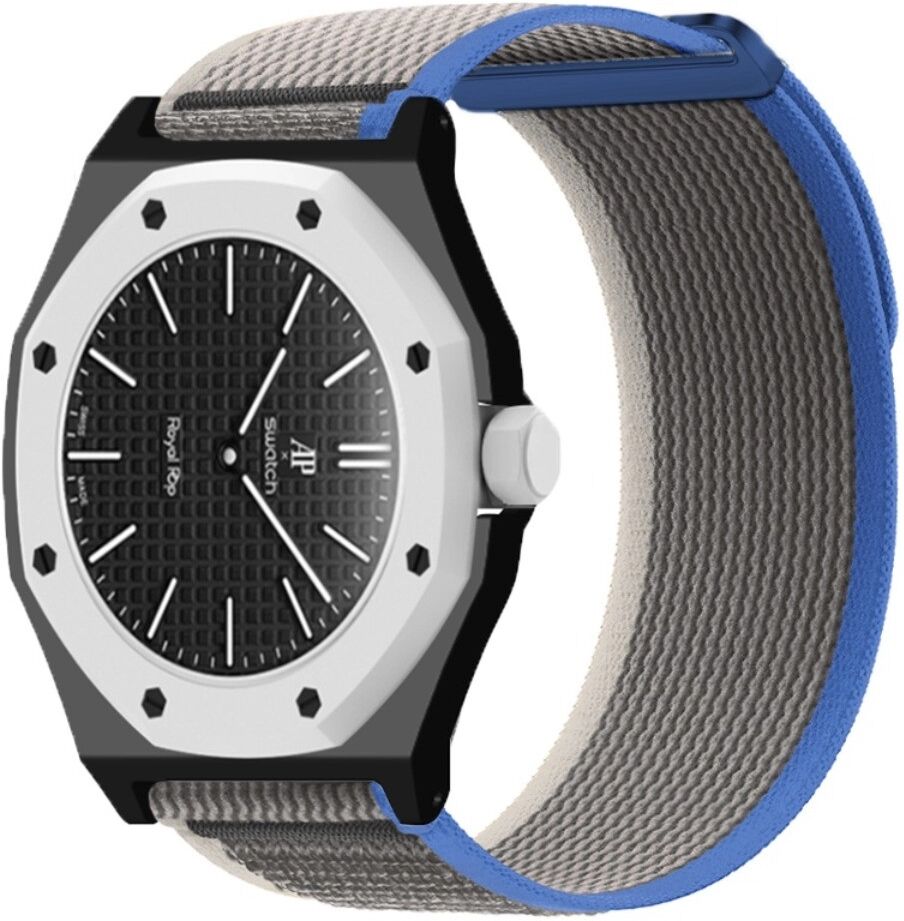 INF Uhrenarmband kompatibel mit AP, kompatibel mit Swatch MoonSwatch Pocket Case Modifikation – zweiteiliges Nylon+PC Armband