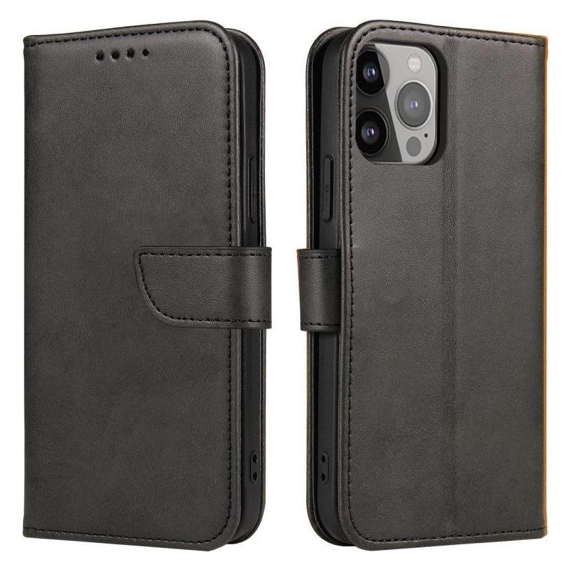 Hurtel Magnet Case Hülle für Vivo Y16 / Vivo Y02s Flip Cover Wallet Stand schwarz (Vivo Y16) (1404978613)