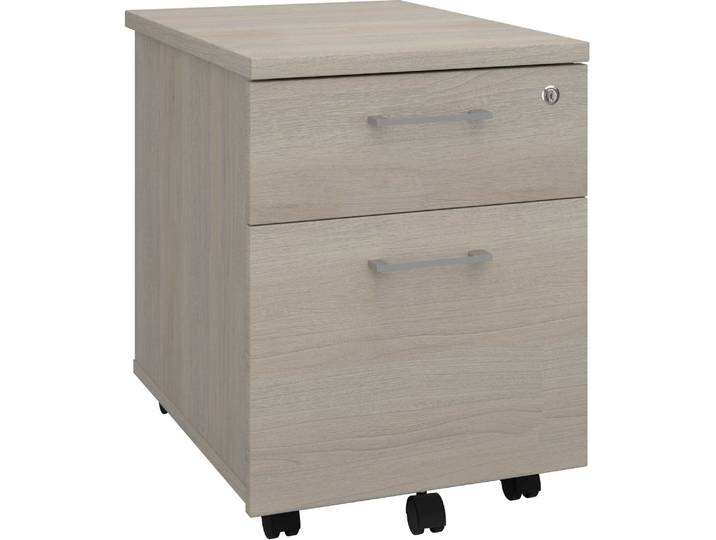 Caisson mobile bois ECLA 2 tiroirs chêne gris - Caissons mobiles - Bruneau