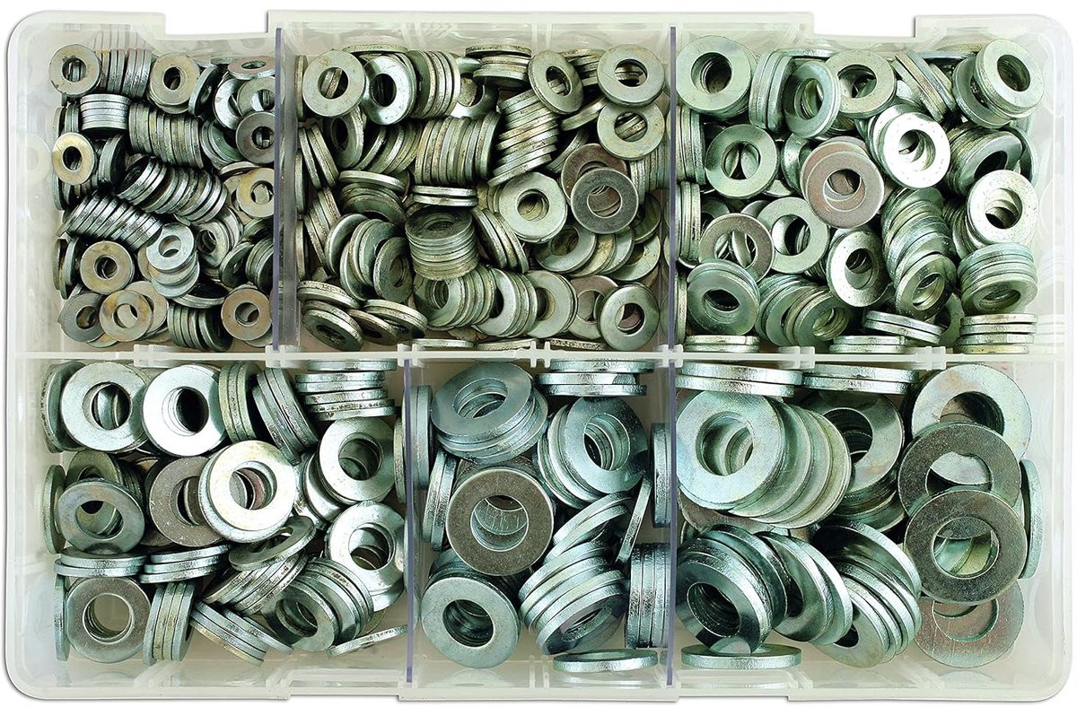 Set van 800 diverse wasmachine bevestigingsclips voor tafels en meubels