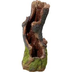 Dobar Polyresin-Brunnen mit Pumpe und LED ́s, Baumstamm gebogen