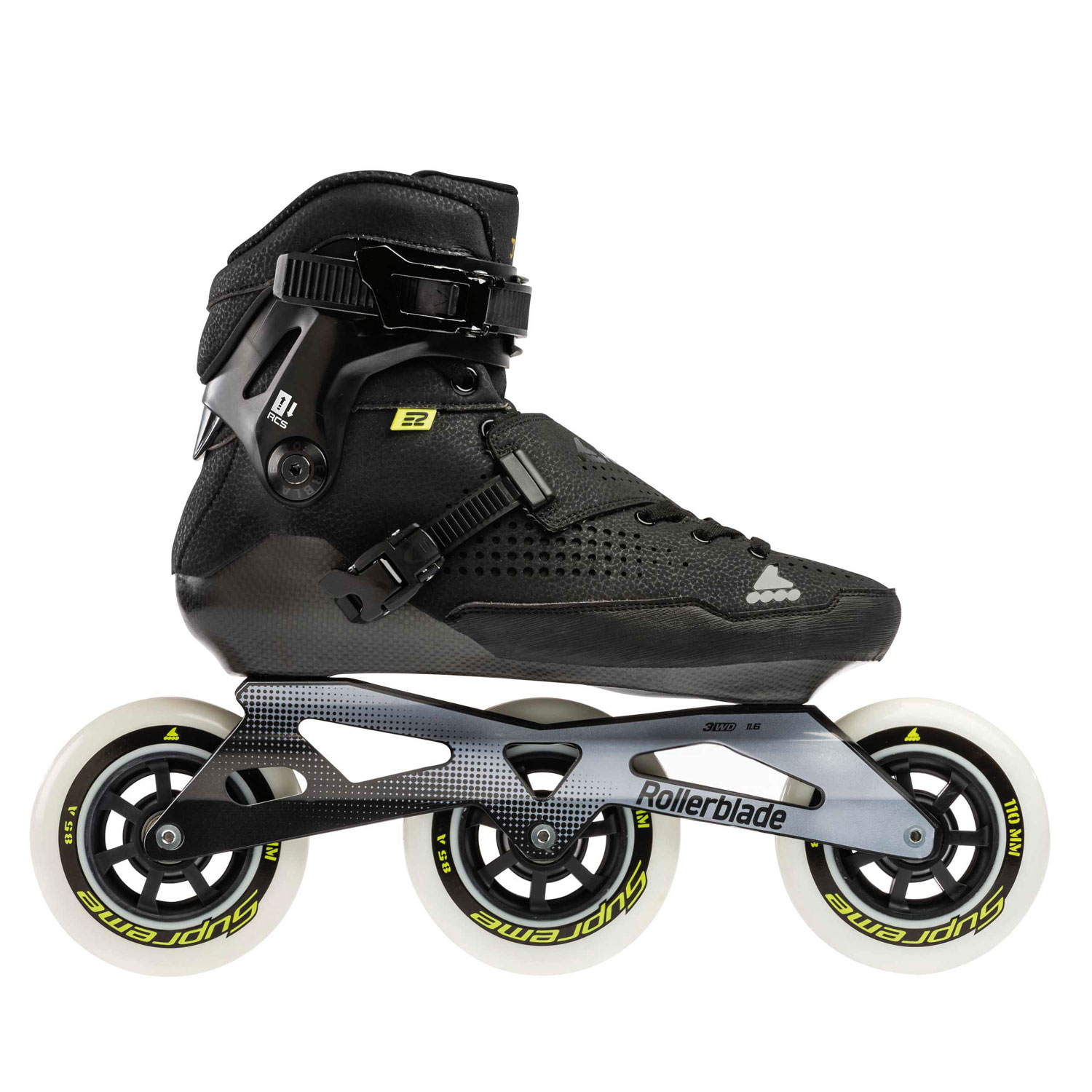 Rollerblade E2 110 Black Inlineskate Inliner Speedskate Fitnessskate 45