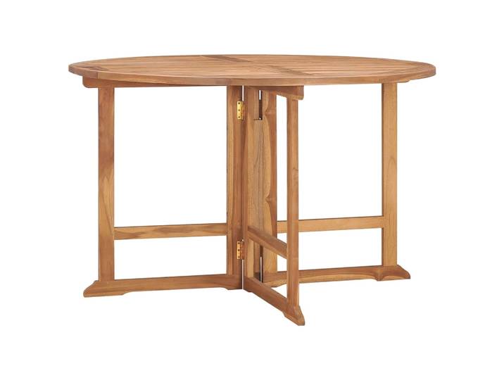 vidaXL Garten-Esstisch Klappbar Ø110x75 cm Massivholz Teak