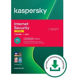 Kaspersky Internet Security 2026 Upgrade, 3 Geräte - 1 Jahr, Download, ESD